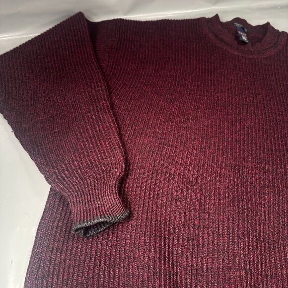 Gant Scotland Wool Sweater Mens Crewneck Pullover Burgundy Medium Oversized - Picture 12 of 15